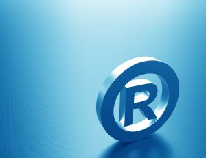 Registered mark-Metallic -3d render